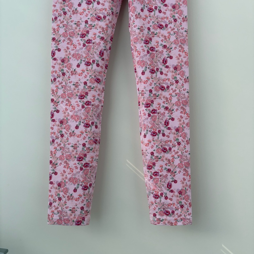 NWOT LoveShackFancy X Beach Riot Ayla Legging Ditsy Peach XS - Picture 7 of 16